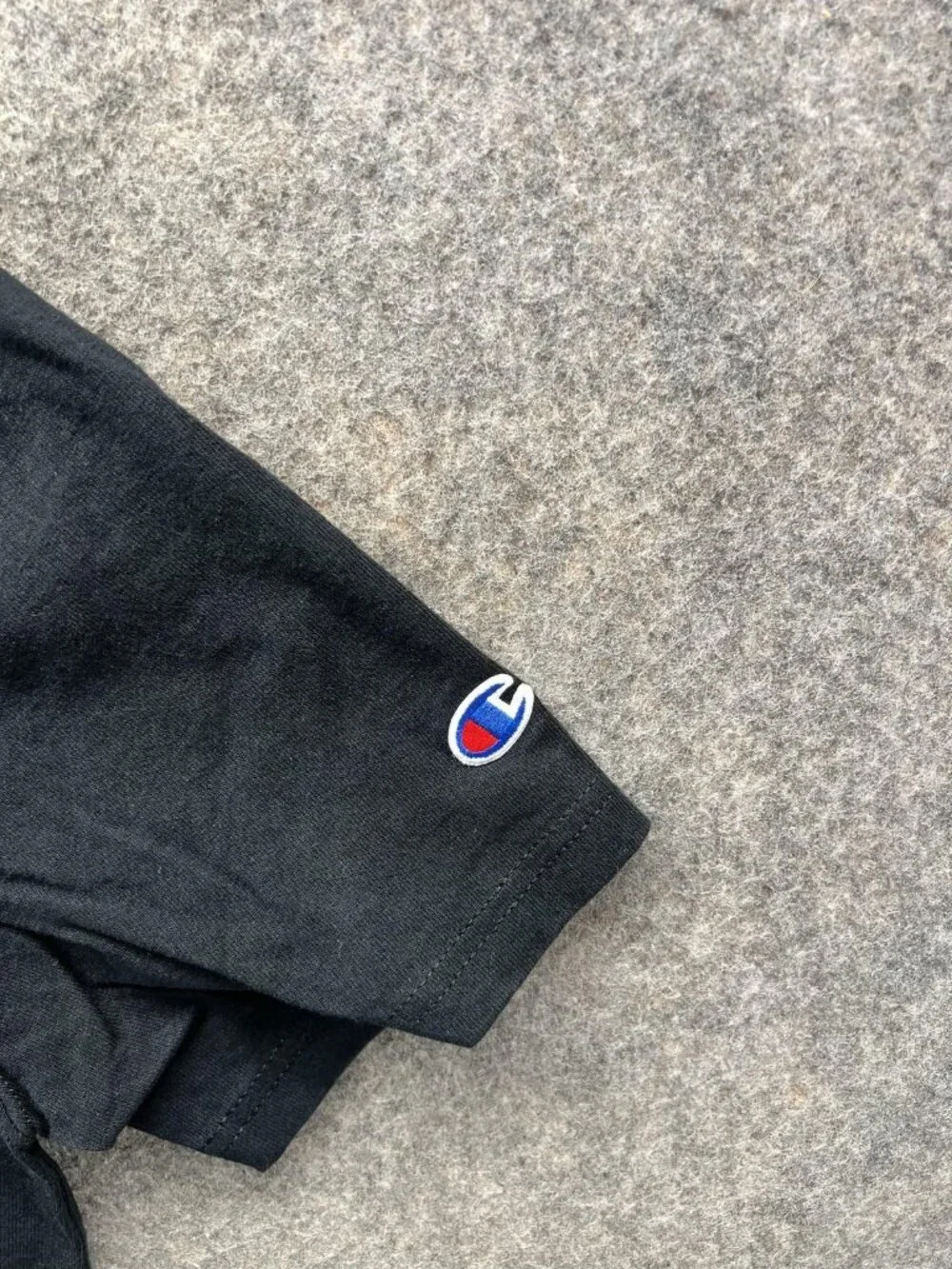 Champion Shirt Mens Small Black Small C Chest Logo Tee Casual Cotton y2k 2000s - Picture 9 of 12